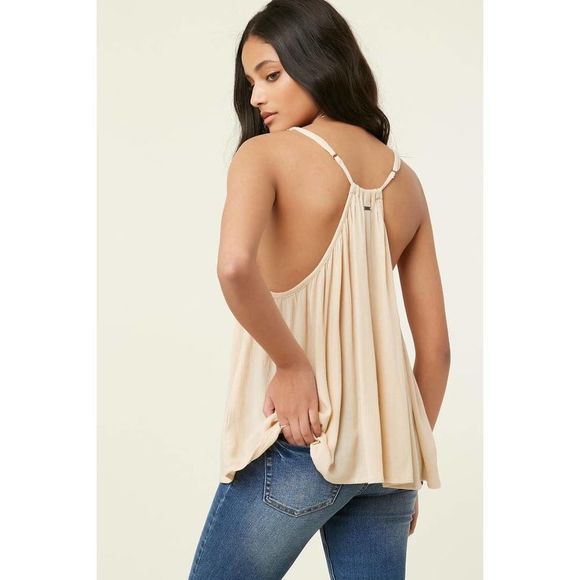 NEW O'Neill Santos Solid Top Tan XS - Picture 3 of 5